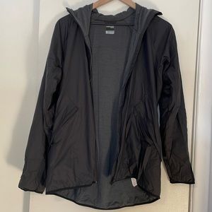 Womens Icebreaker Coriolis Hooded Windbreaker, Black, Size Medium